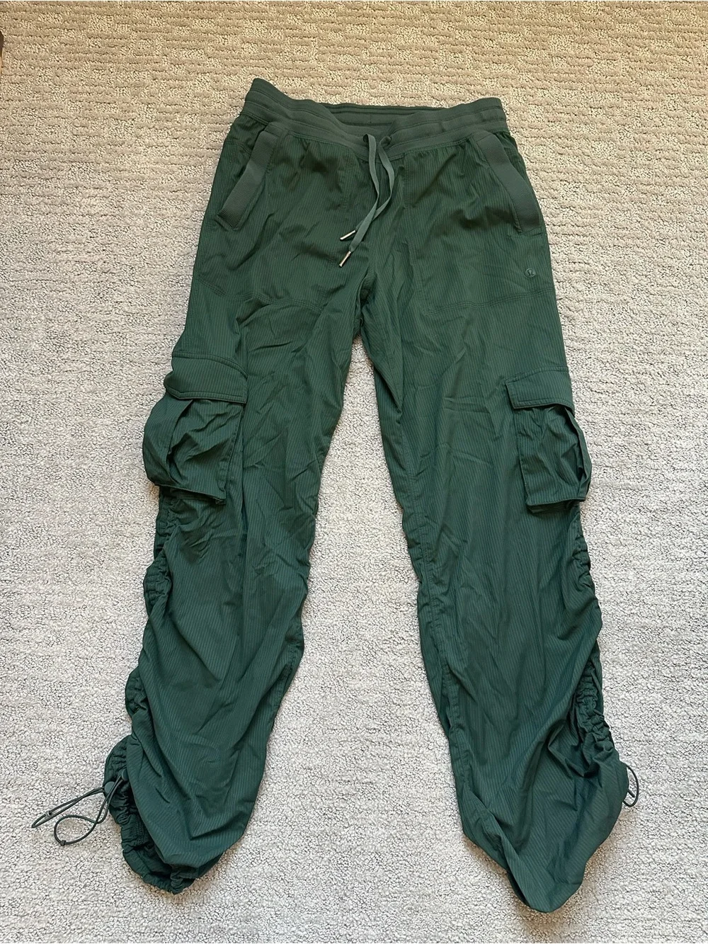 Lululemon Dance Studio Cargo Jogger Green Ruched Utility Pants Small